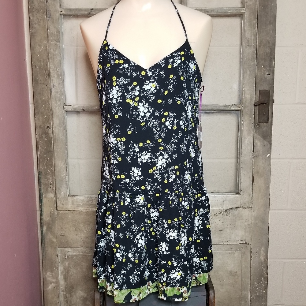 NWT Princess Vera Wang Hem dress small black green